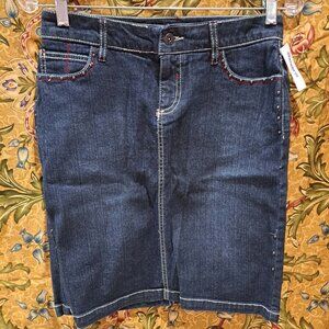 NWT new with tag Point zero blue jean skirt with pockets